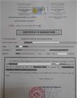 Certificat d'imposition
